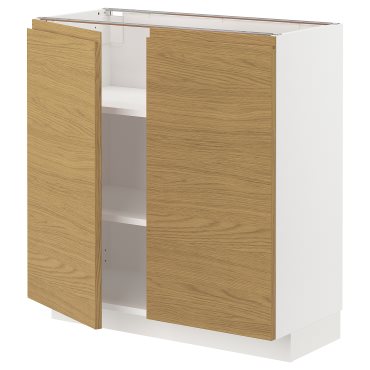 METOD, долен шкаф с рафтове/2 вратички, 395.384.91