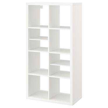 KALLAX, стелаж, с 2 приставки за рафт, 395.529.05