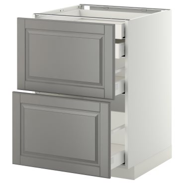 METOD, долен шкаф с 2 чела/1 високо/1 средно/2 ниски чекмеджета, 499.140.15