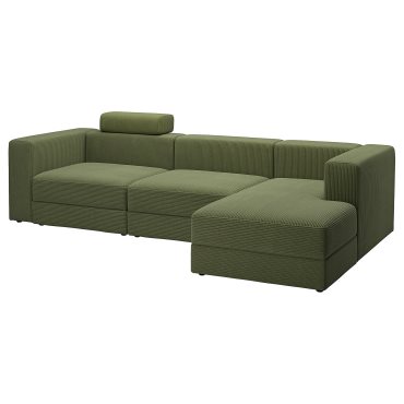 JÄTTEBO, 4-местен модулен диван с лежанка, десен, с облегалка за глава, 595.109.00