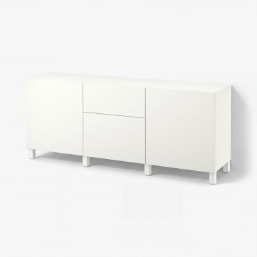 BESTÅ, комбиниран артикул за съхранение с чекмеджета, 791.956.36