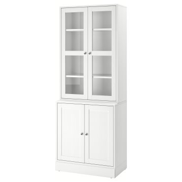 HAVSTA, комб. артикул за съхр. със стъкл. врати, 795.347.35