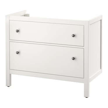 HEMNES, шкаф за мивка с 2 чекмеджета, 100x47x83 см, бяло, 902.176.65