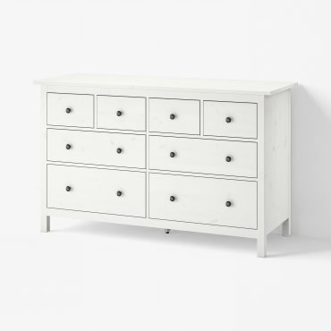 HEMNES, скрин с 8 чекмеджета, 160x95 см, бяло обагряне, 102.392.80