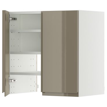 METOD, стенен шкаф за вгр. аспиратор с рафт/врата, 095.766.44