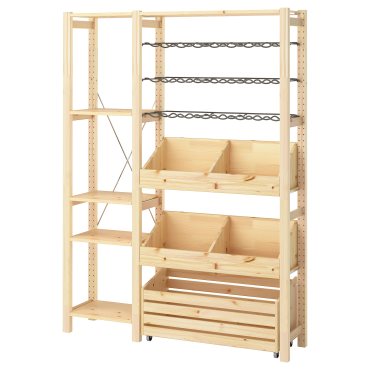 IVAR, етажерка с поставки за бутилки и 2 рафта за кутии, 095.905.79