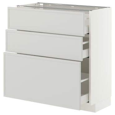 METOD/MAXIMERA, долен шкаф с 3 чекмеджета, 80x37 см, 096.062.69