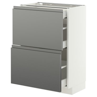 METOD/MAXIMERA, долен шкаф с 2 чела/3 чекмеджета, 60x37 см, 096.279.45