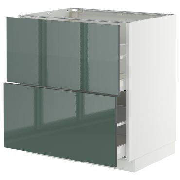 METOD/MAXIMERA, долен шкаф с 2 чела/2 високи чекмеджета, 195.861.38