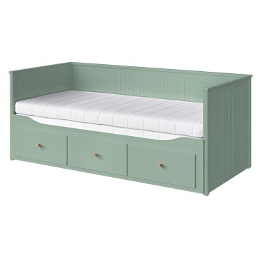 HEMNES, кушетка с 3 чекмеджета/2 матрака, 196.102.23