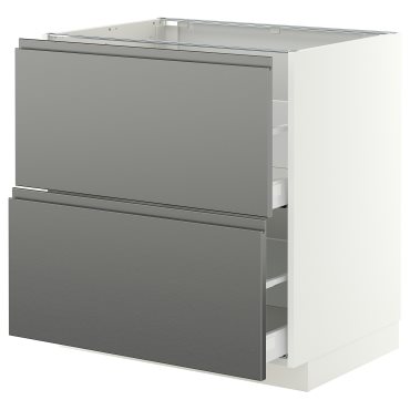 METOD/MAXIMERA, долен шкаф с 2 чела/2 високи чекмеджета, 80x60 см, 196.278.79