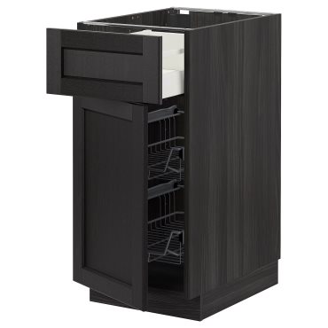 METOD/MAXIMERA, долен шкаф с телена кошницаица/чекм/врата, 294.576.59