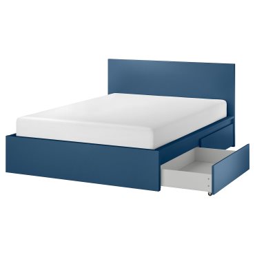 MALM, високо легло+4 кутии за съхранение, 295.599.88