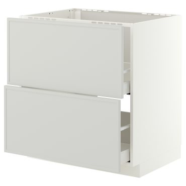 METOD/MAXIMERA, долен шкаф за мивка + 2 чела/2 чекм., 80x60 см, 296.061.50