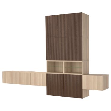 BESTÅ, комбинация за съхранение, аудио/видео, 360x42x231 см, 296.120.90