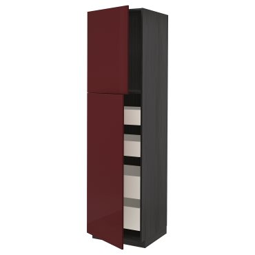 METOD/MAXIMERA, висок шкаф с 2 врати/4 чекмеджета, 394.597.90