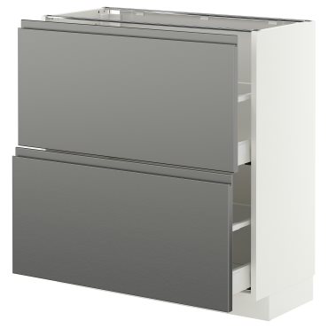 METOD/MAXIMERA, долен шкаф с 2 чекмеджета, 80x37 см, 396.279.39