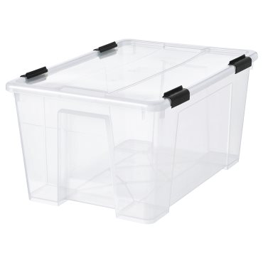 SAMLA, Кутия с капак/клипс, 57x39x29 см/45 л, 496.196.51