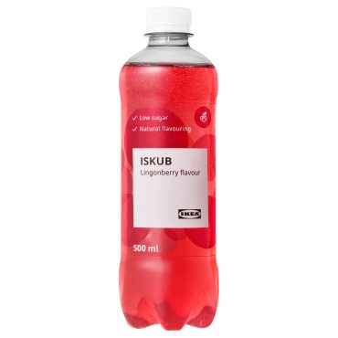 ISKUB, Газирана безалкохолна напитка с вкус на червена боровинка, 505.480.64