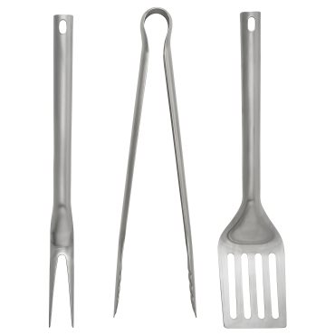 GRILLTIDER, прибори за барбекю, 3 бр., 505.908.59