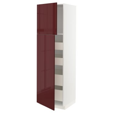 METOD/MAXIMERA, висок шкаф с 2 врати/4 чекмеджета, 594.530.99