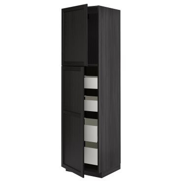 METOD/MAXIMERA, висок шкаф с 2 врати/4 чекмеджета, 594.595.67