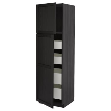 METOD/MAXIMERA, висок шкаф с 2 врати/4 чекмеджета, 594.631.35