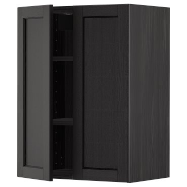 METOD, стенен шкаф с рафтове/2 вратички, 594.691.61