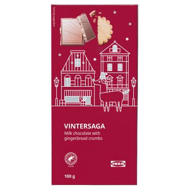 VINTERSAGA, Млечен шоколад с джинджифилови трохи, RAC, 605.954.65