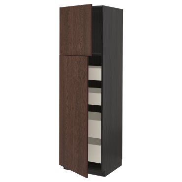 METOD/MAXIMERA, висок шкаф с 2 врати/4 чекмеджета, 694.690.33