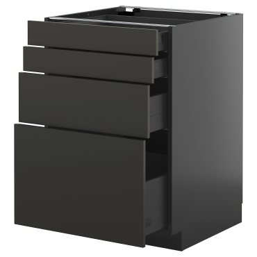 METOD/KNIVSHULT, долен шкаф с 4 чела/4 чекмеджета, 695.888.42
