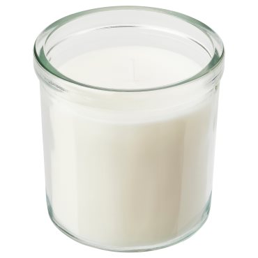 JÄMLIK, ароматизирана свещ в стъклена чашка, Ванилия  40 ч., 705.021.78