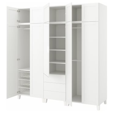 PLATSA, десеткрилен гардероб + 3 чекмеджета, 794.249.54