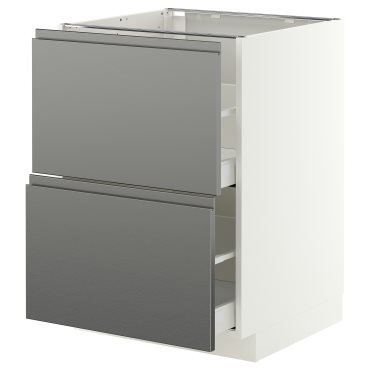 METOD/MAXIMERA, долен шкаф с 2 чела/2 високи чекмеджета, 60x60 см, 796.278.76