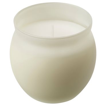 JÄMLIK, ароматизирана свещ в стъклена чашка, Ванилия  50 ч., 805.021.54