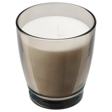 ENSTAKA, ароматизирана свещ в стъклена чашка, Огън  50 ч., 805.024.13