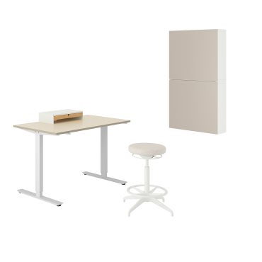 TROTTEN/LIDKULLEN/BESTA/LAPPVIKEN, комбинация - бюро с шкафове и въртящ се стол, 894.365.98