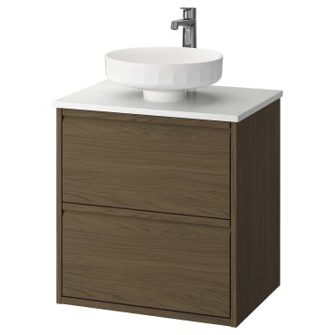 ÄNGSJÖN/LERSJÖN, шкаф за мивка+чекмеджета/мивка/смесител, 895.712.80