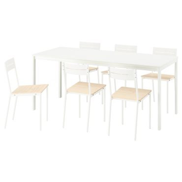 VIHALS/BUSLÄTT, маса и 6 стола, 895.905.04