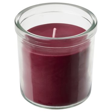 STÖRTSKÖN, ароматизирана свещ в стъклена чашка, Горски плодове  40 ч., 905.021.82