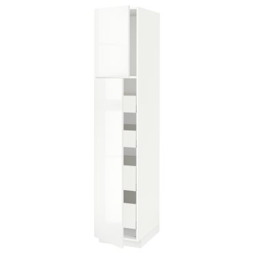 METOD/MAXIMERA, висок шкаф с 2 врати/4 чекмеджета, 994.569.01