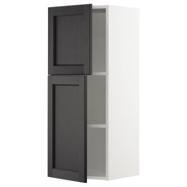 METOD, стенен шкаф с рафтове/2 вратички, 994.581.94