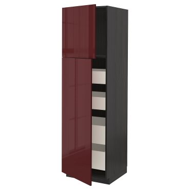 METOD/MAXIMERA, висок шкаф с 2 врати/4 чекмеджета, 994.638.88