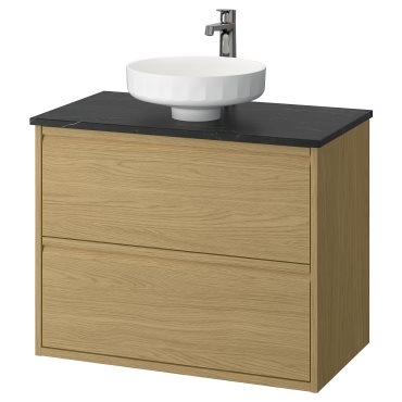 ÄNGSJÖN/LERSJÖN, шкаф за мивка+чекмеджета/мивка/смесител, 995.712.89