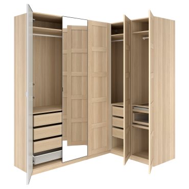 PAX/BERGSBO/AHEIM, ъглов гардероб, 211/161x236 см, 996.000.41