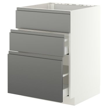 METOD/MAXIMERA, долен шкаф за мивка+3 чела/2 чекм, 60x60 см, 996.279.03