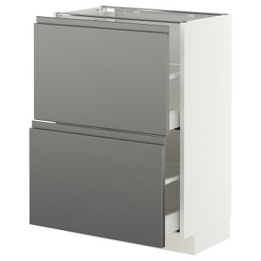 METOD/MAXIMERA, долен шкаф с 2 чекмеджета, 60x37 см, 996.279.36