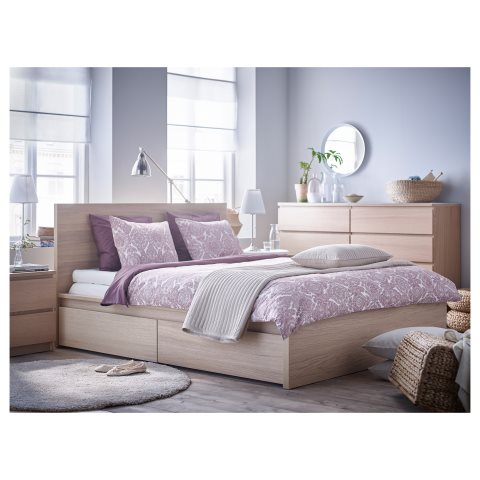 MALM, високо легло с 2 чекмеджета, 196x209 см, 291.765.84 - IKEA България MALM, високо легло с 2 чекмеджета, 196x209 см, 291.765.84