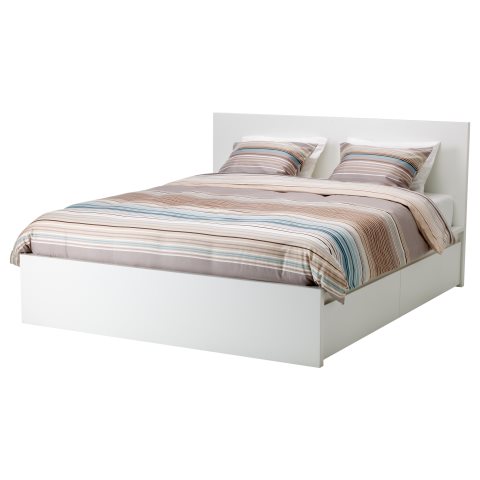 MALM, високо легло+4 кутии за съхранение, 156x209 см, 390.024.37 - IKEA България MALM, високо легло+4 кутии за съхранение, 156x209 см, 390.024.37