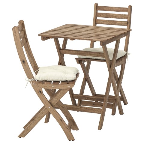 ASKHOLMEN, маса и 2 стола, за употреба на открито, 392.861.53 - IKEA България ASKHOLMEN, маса и 2 стола, за употреба на открито, 392.861.53